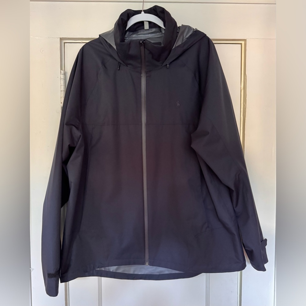 Men’s XXL Polo Ralph Lauren Performance Waterproof Rain Jacket Coat Navy Blue